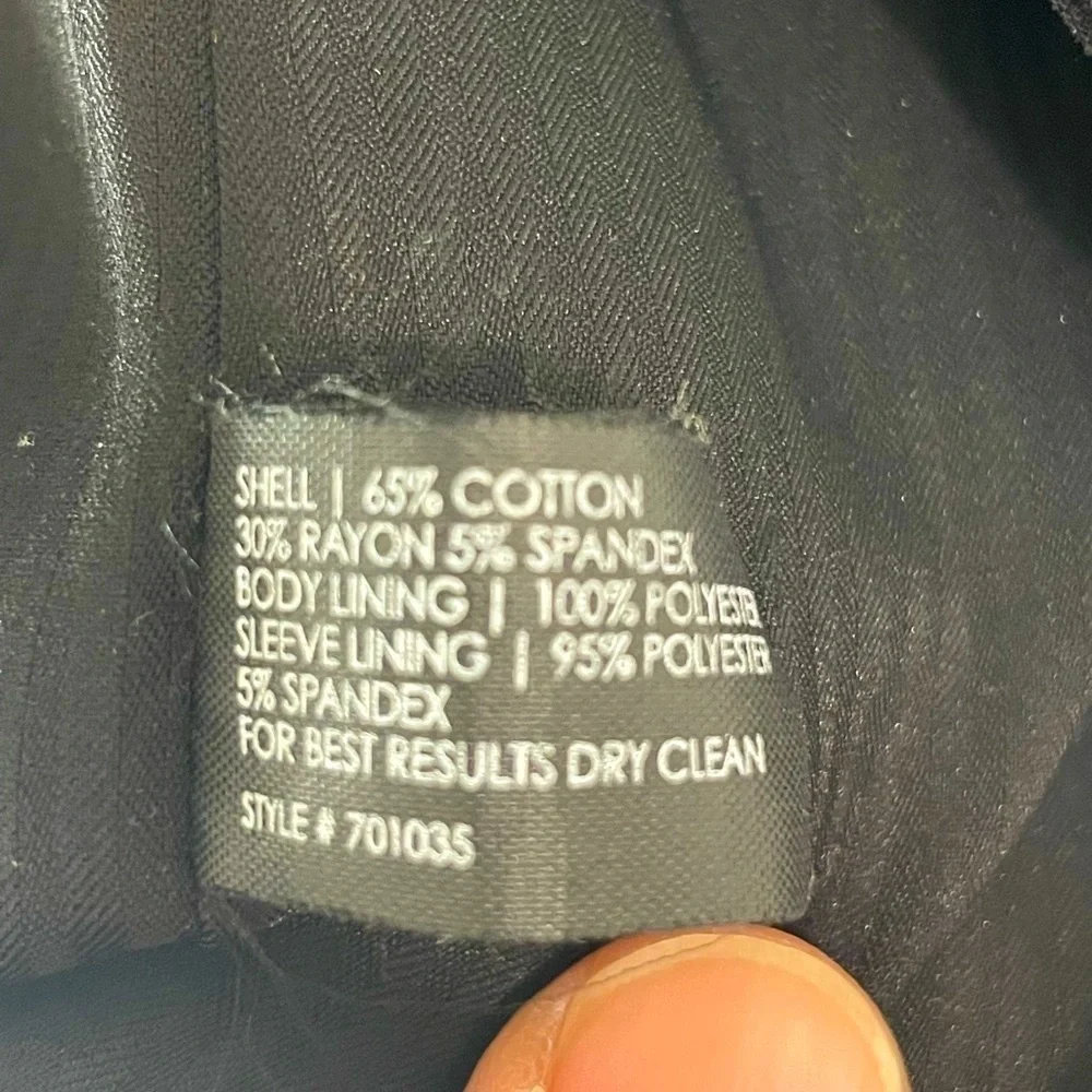 Club Monaco blazer black sz 2 stretch cotton spandex blend